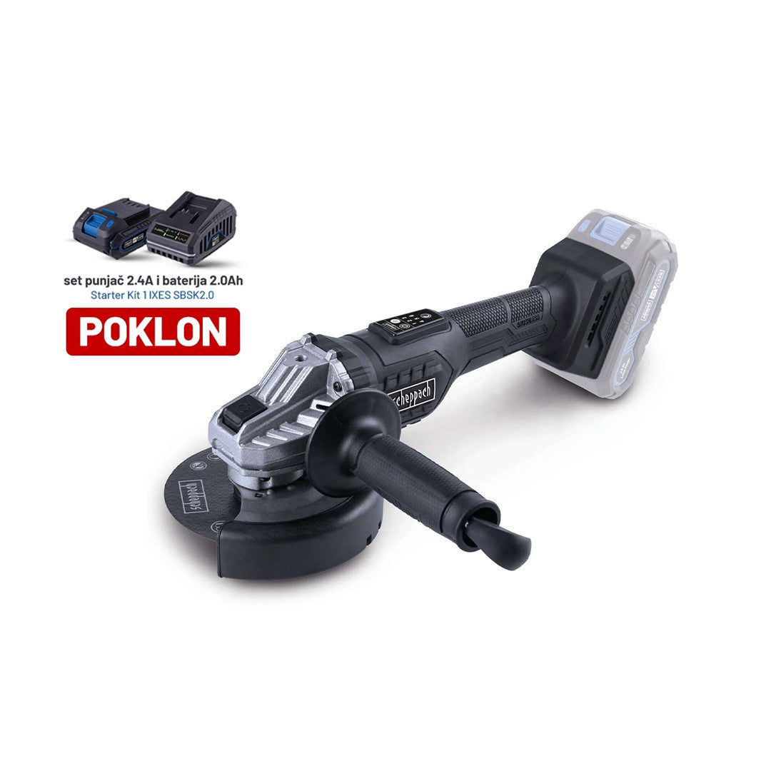 Scheppach aku ugaona kutna brusilica BC-WS125BE-X baterija Scheppach aku ugaona kutna brusilica BC-WS125BE-X baterija